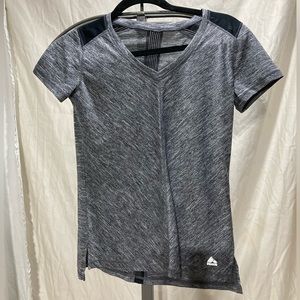 Black and gray Reebok workout t-shirt